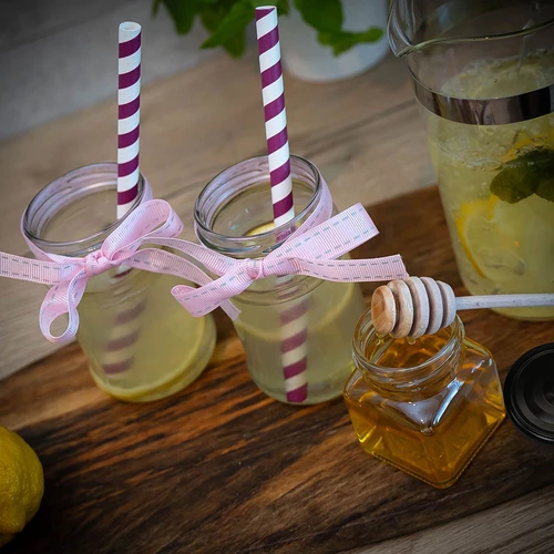 Βάζο twist-off 120 ml - Cztery kąty fi 53 με μαύρο καπάκι, 6 τεμ - 8