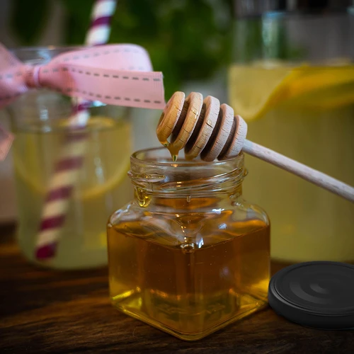 Βάζο twist-off 120 ml - Cztery kąty fi 53 με μαύρο καπάκι, 6 τεμ - 10