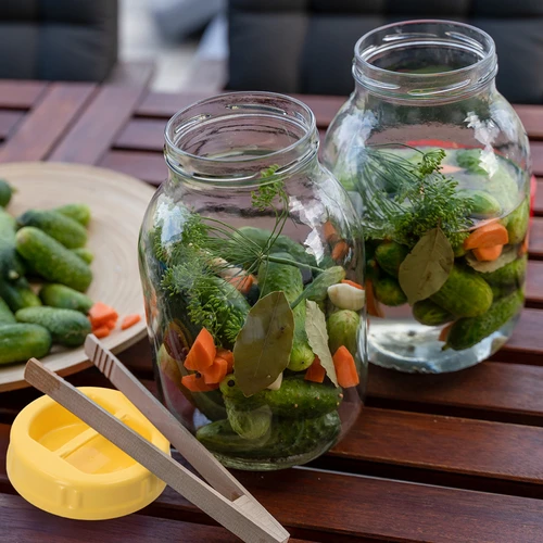 Βάζο twist-off 3 L, λαβίδα και καπάκι από πλαστικό fi 100, με χερούλι - 6