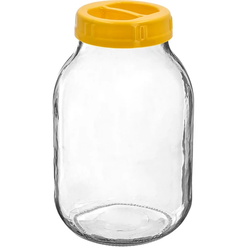 Βάζο twist-off 3 L με βιδωτό καπάκι από πλαστικό fi 100, με λαβή