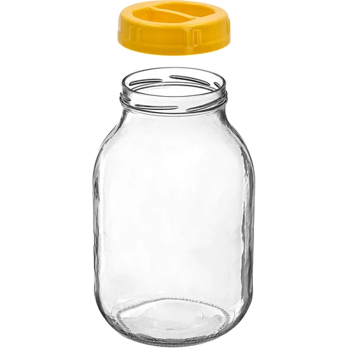 Βάζο twist-off 3 L με βιδωτό καπάκι από πλαστικό fi 100, με λαβή - 2