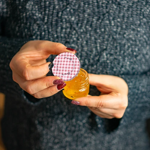 Βάζο twist-off 30 ml με πολύχρωμο καπάκι fi 43 - 10 τεμ. - 7