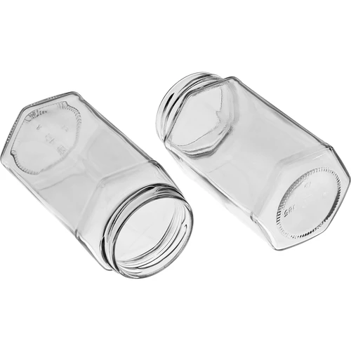 Βάζο twist-off 385ml με μαύρο καπάκι fi 63, 6 τεμ. - 6