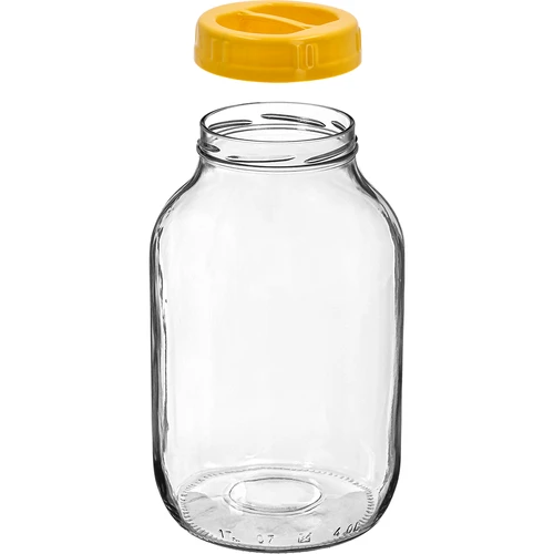 Βάζο twist-off 4 L και καπάκι από πλαστικό Φ100 με λαβή - 2