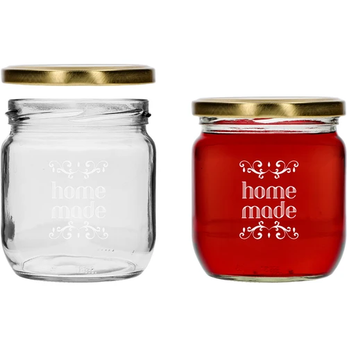 Βάζο Twist-off 425ml με εκτύπωση «Home Made» και καπάκι, 3 τεμ. - 4