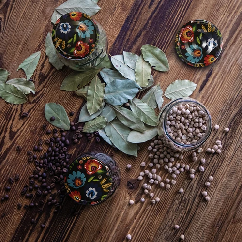 Βάζο twist-off 500 ml "Ανεστραμμένος Αμφορέας" με χρωματιστό καπάκι fi 82/6, 6 τεμ. - 13