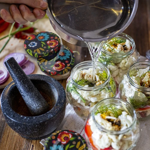 Βάζο Twist-Off Amfora 580 ml με χρωματιστό καπάκι fi82/6-6τεμ. - 15