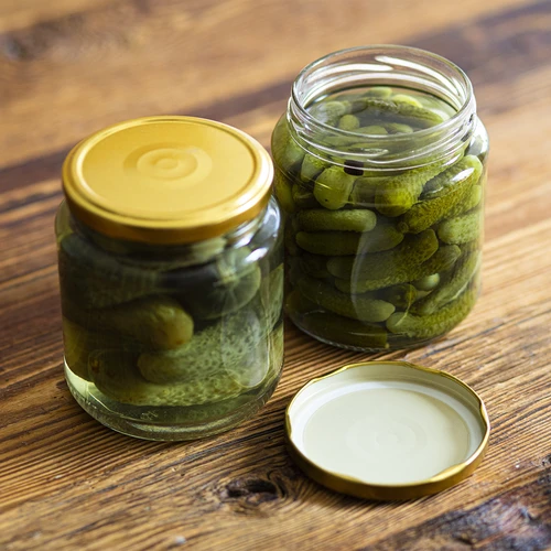 Βάζο twist-off, grubasek 580 ml με χρυσό καπάκι fi82/6, 6 τεμ. - 6