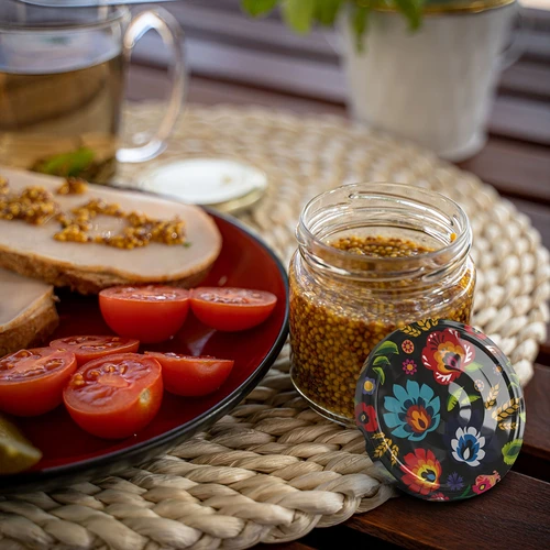 Βάζο χωρητικότητας 212 ml, με χρωματιστά καπάκια ø 66. - 15