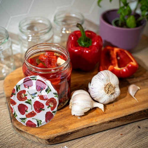 Βιδωτό καπάκι Φ 82/6 με σχέδιο πιπεριάς - 10 τεμ. - 5