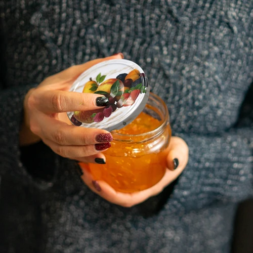 Βιδωτό καπάκι fi 66/4 με φρούτα σε λευκό φόντο - 10 τεμ. - 6