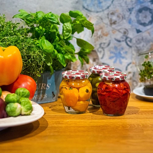 Βιδωτό καπάκι fi 66/4 με σχέδιο πιπεριάς - 10 τεμ. - 6