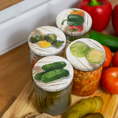 Βιδωτό καπάκι για βάζα Φ82/6 λαχανικά 4 - 10 τεμ. - 16