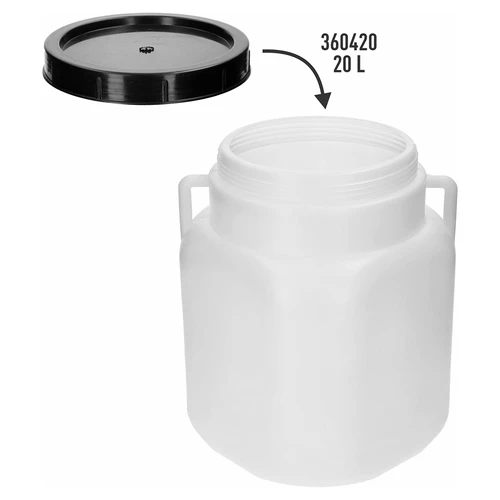 Βιδωτό καπάκι για τετράγωνο βαρέλι 20 L, Ø 19 cm - 3