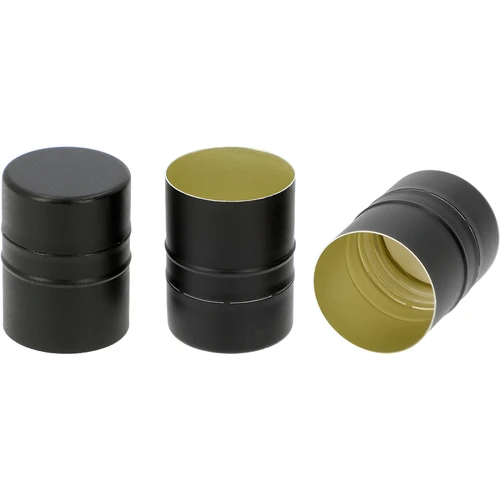 Βιδωτό πώμα για φιάλες fi28/38, μαύρο, 8 τεμ. - 2