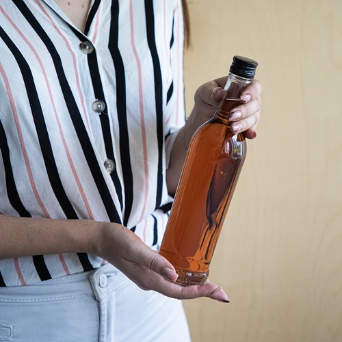 Βιδωτό πώμα για μπουκάλια fi 28/18 mm - μαύρο, 8 τεμ. - 6