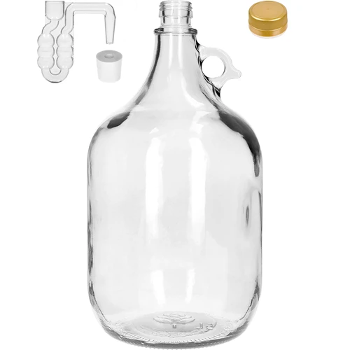 Dama 5 L με βιδωτό καπάκι, πώμα και υδατοπαγίδα ζύμωσης – σετ 4 τεμ. - 2