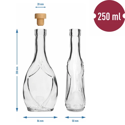 Διακοσμητικό μπουκάλι ICONA 250 ml, με πώμα-μανιτάρι, 1 τεμ. - 5