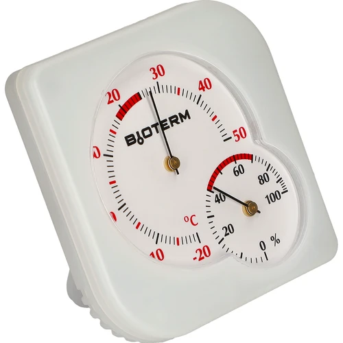 Διμεταλλικό θερμόμετρο εσωτερικού χώρου με υγρόμετρο (-20 έως +50°C), λευκό - 2