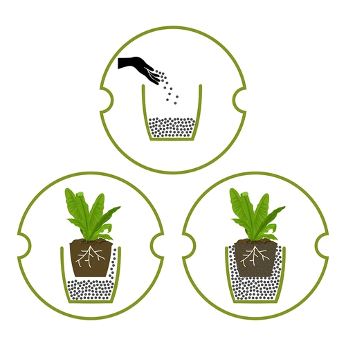 Διογκωμένη άργιλος για φυτά σε γλάστρες, κηπουρική και δάση σε γυαλί 10–20 mm, 4 L - 14