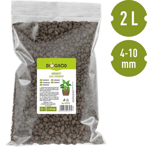 Διογκωμένη άργιλος για φυτά σε γλάστρες, κηπουρική και δάση σε γυαλί, 4–10 mm, 2 L - 3