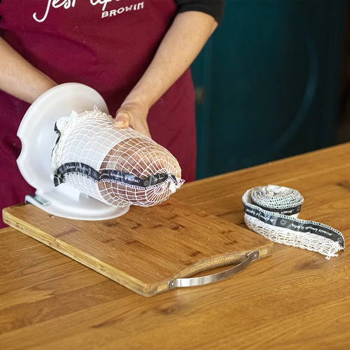 Δίχτυ αλλαντοποιίας με ετικέτα, διαστάσεων 15 cm x 4 m, με θερμική αντοχή έως 125°C - 2