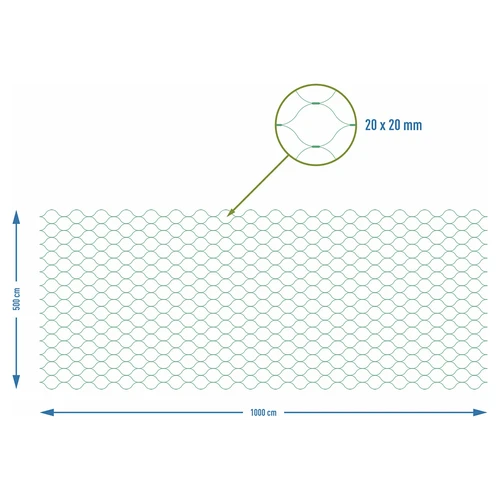 Δίχτυ προστασίας από τα πουλιά, πράσινο, 5 m x 10m - 7