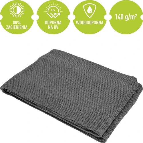Δίχτυ σκίασης (80%, 140 g/m²) 0,9x5 m, ανθρακί - 5