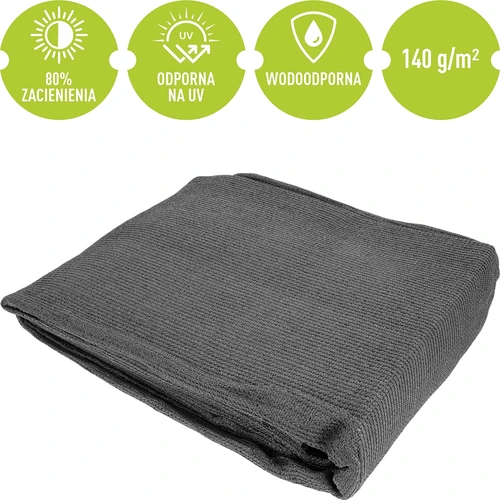 Δίχτυ σκίασης (80%, 140 g/m2) 1,5 x 5 m, ανθρακί - 5