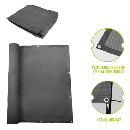 Δίχτυ σκίασης (80%, 140 g/m2) 1,5 x 5 m, ανθρακί - 6