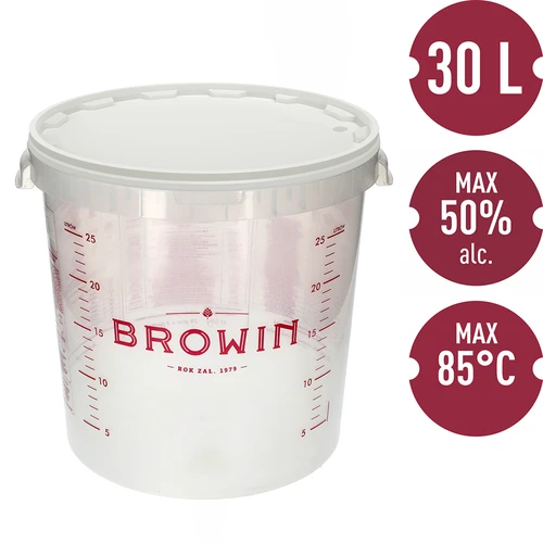 Δοχείο ζύμωσης 30 L με εκτύπωση και 3 υδροπαγίδες - 10