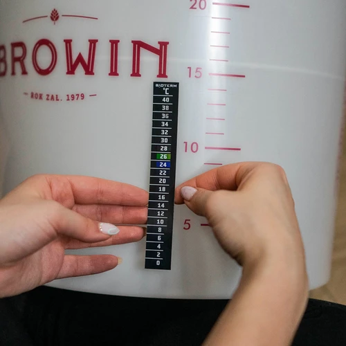 Δοχείο ζύμωσης μπύρας με υδατόκλειστρο, βρυσάκι, θερμόμετρο και μειωτή ιζήματος - 17