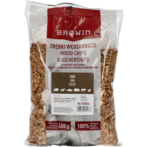 Δρύινα ροκανίδια για κάπνισμα/γκριλ, 450 g, κλ. 8