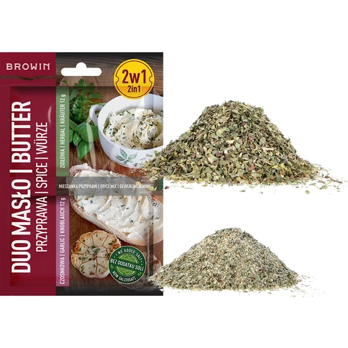 Duo Masło - καρύκευμα σκόρδου και βοτάνων 2 σε 1, 2 x 12g - 3