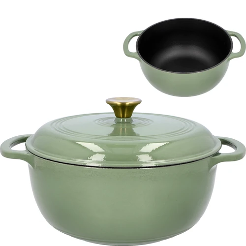 Εμαγιέ κατσαρόλα από χυτοσίδηρο - σε χρώμα φασκόμηλου, 5,8 L