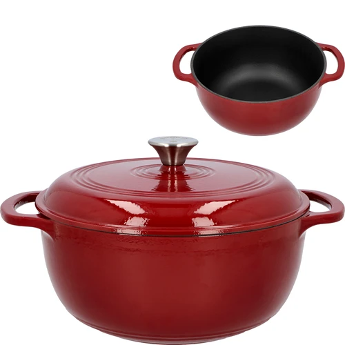 Εμαγιέ χυτοσίδηρη κατσαρόλα - μπορντό, 5,8L