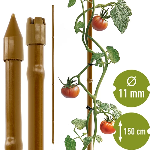 Επικαλυμμένος χαλύβδινος πάσσαλος σε σχήμα μπαμπού, 150 cm x 11mm