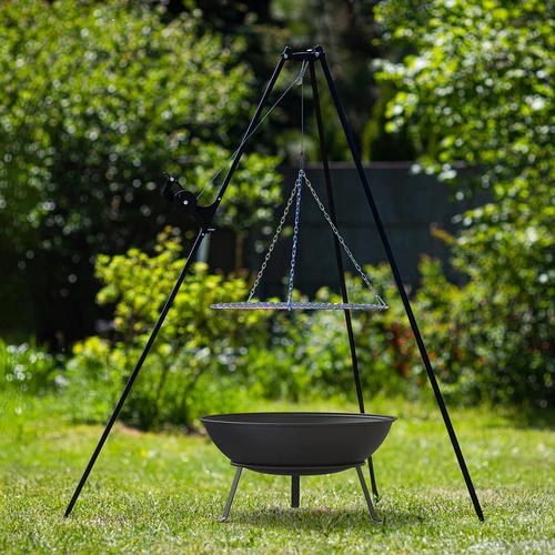 Εστία κήπου με σχάρα, Ø55 cm, στρογγυλή, σε μορφή λεκάνης - 10