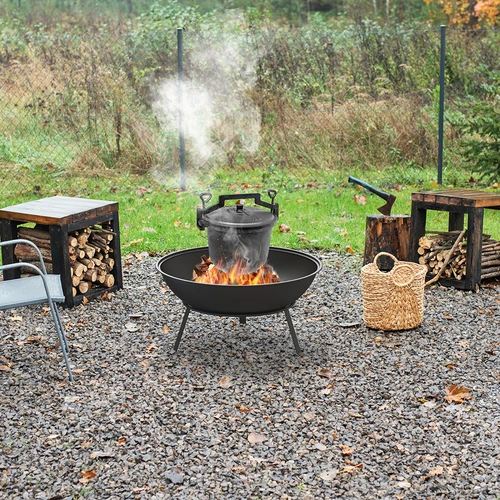 Εστία κήπου με σχάρα, Ø55 cm, στρογγυλή, σε μορφή λεκάνης - 11