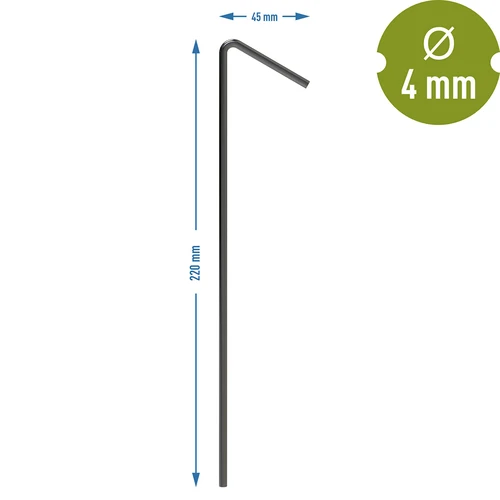 Ευθείς πάσσαλοι σκηνής - 10 τεμ. - 6
