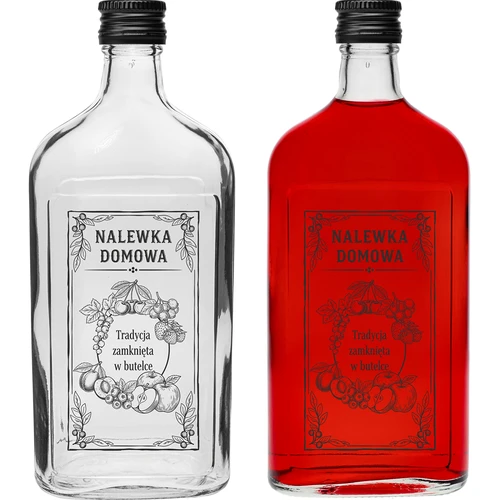 Μπουκάλι-φλασκί 500 ml με βιδωτό καπάκι, με εκτύπωση «Nalewka domowa», 1 τεμ.