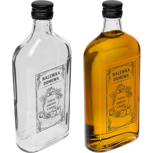 Μπουκάλι-φλασκί 500 ml με βιδωτό καπάκι, με εκτύπωση «Nalewka domowa», 1 τεμ. - 2