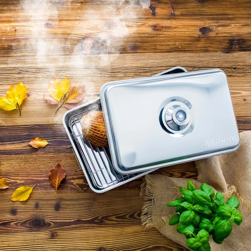 Φορητό καπνιστήριο με θερμόμετρο και ροκανίδια καπνίσματος από οπωροφόρα - 15