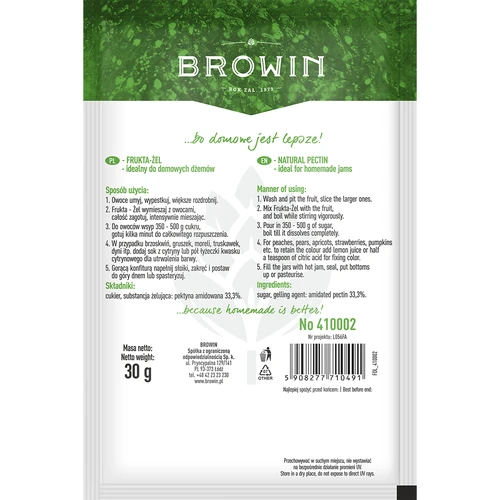 Frukta-Żel - Πηκτίνη για μαρμελάδες και γλυκά του κουταλιού, 30 τεμ. - 3