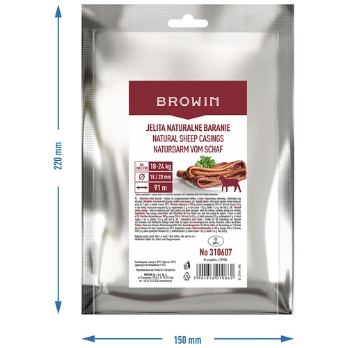 Φυσικά έντερα προβάτου διαμ. 18/20 mm, 91 m - 4