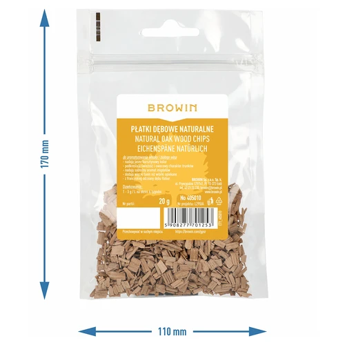 Φυσικές νιφάδες δρυός (χωρίς τοστάρισμα), 20 g - 7