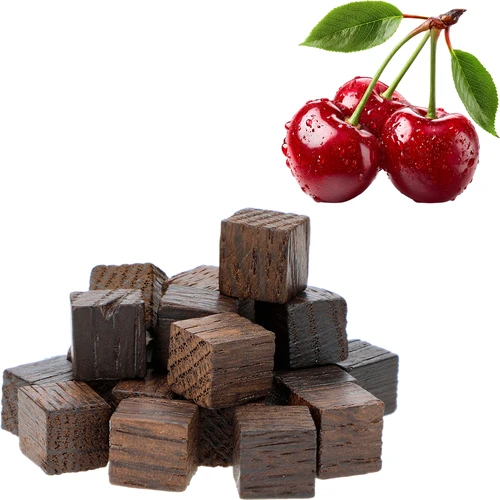 Γαλλικοί δρύινοι κύβοι, έντονα ψημένοι, αρωματισμένοι - Βύσσινο, 20g - 3