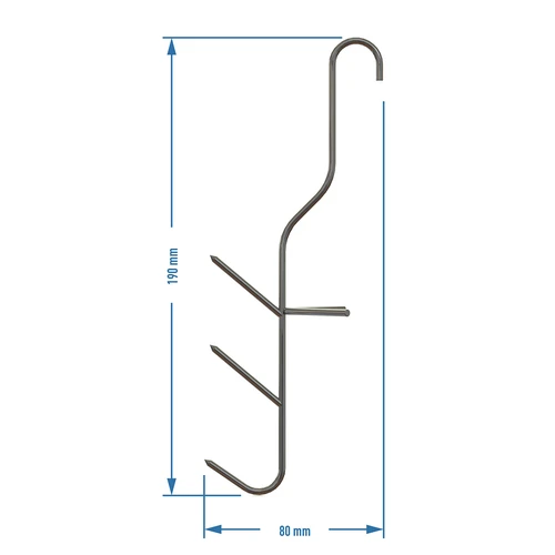 Γάντζοι καπνίσματος για ψάρια - τριπλοί, 5 τεμ. - 3