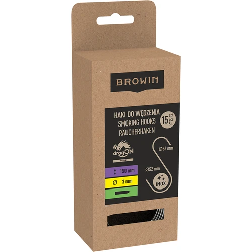 Γάντζοι καπνίσματος - S, ακονισμένοι 3 mm x 150 mm, 15 τεμ. - 3