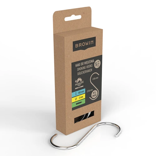 Γάντζοι καπνίσματος - σχήμα S, ακονισμένοι, 3 mm x 100 mm, 5 τεμ. - 2